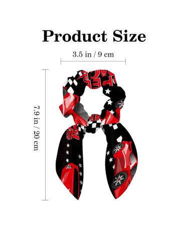 6 Pack Racing Car Bow Scrunchies for Thick Hair - Soft Elastic Bands in Multi-Colored Bowknot Design for Women - Buy Online on GoSupps.com