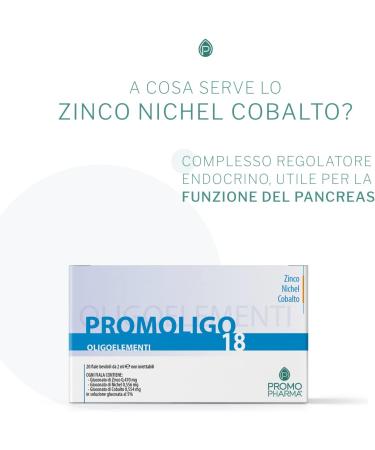  PromoPharma Promoligo 18 - Zinc/Nickel/Cobalt - Food Supplement Essential Oils - Zinc Nickel and Cobalt - Gluten-free - 20 x 2ml ampoules - Buy Online on GoSupps.com