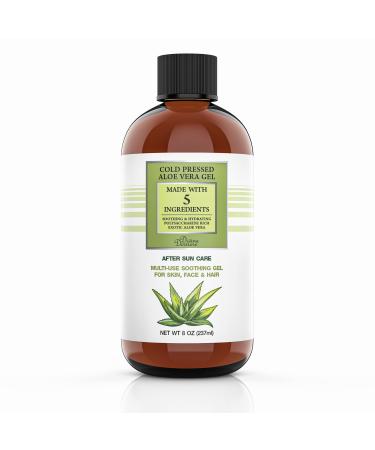 Divine Derriere Aloe Vera Gel - After Sun Care Sunburn Relief  Made in USA Hydrating Aloe Gel  Soothing Gel for sun burns - (8 oz) 8 Ounce (Pack of 1)