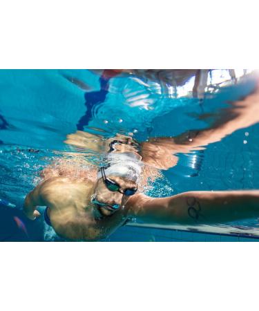 Arena Unisex Silicone Swim Cap for Adults - Training and Racing | 100% Silicone, Wrinkle-Free, Black/Silver - Buy Online on GoSupps.com
