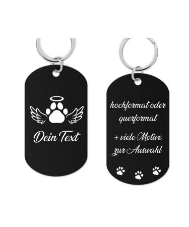 Aluminum dog brand shield with engraving - dog stark personalized with high -quality laser engraving address pendant dog personalized for dogs or cats (black)