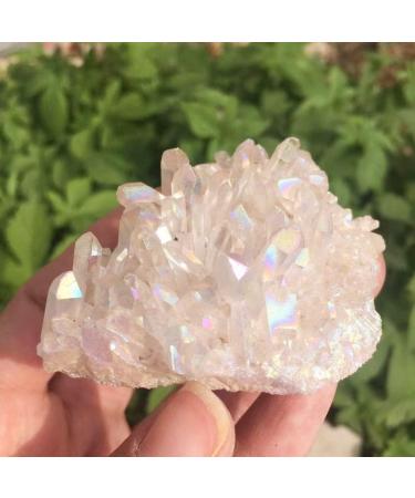 Crystal Rough Specimen Healed 70g Natural Crystal Quartz Cluster Colourful Specimen Electroplating Coated Reiki Stone Home Decoration Craft As a Gift - Buy Online on GoSupps.com