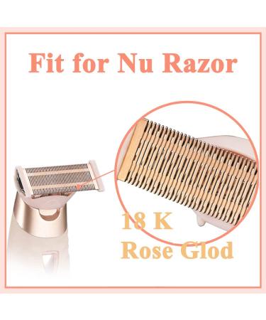 Rose Gold Plated Razor Replacement Heads - 2 Pack | For Flawless Nu and Finishing Touch Razors | Hair Remover Replacement Head with Covers for Women - Buy Online on GoSupps.com
