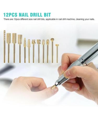 12x Nail Nursing Drill Bits Tool Carbide Tungsten Steel Nail Drill Bit Electric File Manicure Nail Art Tool - Buy Online on GoSupps.com