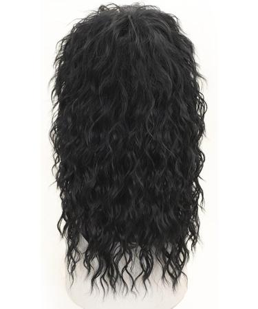 Small Hair Combs Black Wig Halloween Costume Male Wig Punk Curly Long Wig Women Curly Black One Size - Buy Online on GoSupps.com