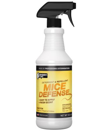 Exterminators Choice Mice Defense | 32 Ounce | Mice Repellent | Easy Pest Control for Mice | Uses Peppermint Oil to Keep Them Away
