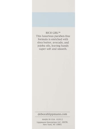 Deborah Lippmann Rich Girl Hand Cream | Moisturizing Hand Lotion with SPF 25 | Shea Butter, Avocado & Jojoba Oil | 3 oz - Buy Online on GoSupps.com