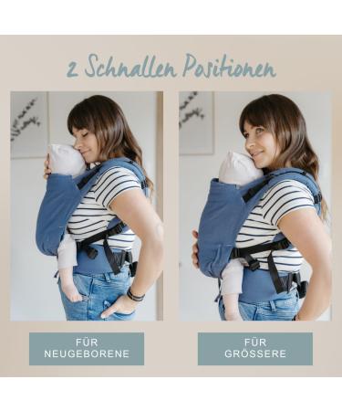 Hoppediz Buckle 4-in-1 Baby Carrier for Newborns - Fullbuckle Wearing Aid 2 Buckle Positions Grows with Baby up to 20 kg - Design Djerba - International Shipping Available - Buy Online on GoSupps.com