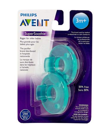 Philips Avent Super Soothie Pacifier Green 3+ months 2 Pack SCF192/05 - Buy Online on GoSupps.com