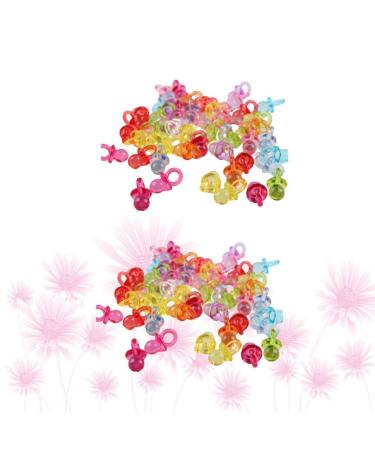 EXCEART 80 Mixed Color Acrylic Pacifier Set for Toddlers | Comfort & Dental Grip Ring | Perfect Gift - Buy Online on GoSupps.com