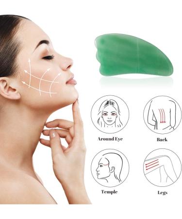 Best Jade Roller & Gua Sha 3 in 1 sets Scrapping Tool Set Natural Anti-Aging Face Roller for Eye Puffiness Treatment Skin Tightening Rejuvenate Face & Neck Remove Wrinkles (green) Green 3pcs - Buy Online on GoSupps.com