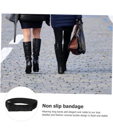 FRCOLOR Women's Knee High Boots Anti-Slip Elastic Straps Set | Adjustable Boot Straps for Secure Fit & Anti-Drop Solution | Long Barrel Polyester Stickers for High Boots - Buy Online on GoSupps.com