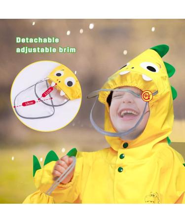 Barakara Kids Waterproof Rain Poncho - Lightweight Hiking Hooded Jacket | Safe Reflective Design - Hape Pink M - Buy Online on GoSupps.com