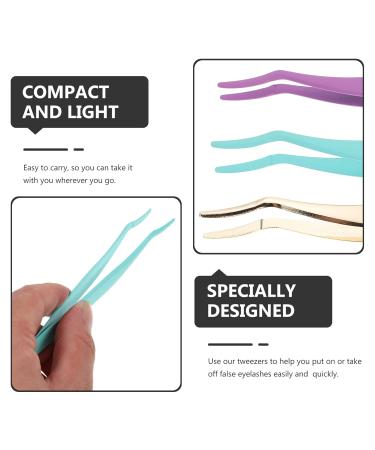 Solustre 3-in-1 Eyelash Case & Tweezers Set | False Eyelash Remover & Applicator | Stainless Steel Eyelash Extension Tools for Perfect Eyebrows - Buy Online on GoSupps.com