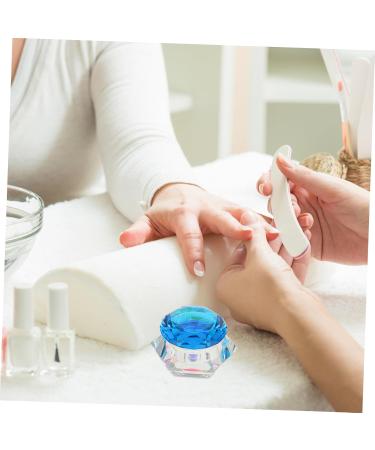 minkissy Nail Art Crystal Cup Nail Powder Bowl Containers with Lids Glass Cups with Lids Acrylic Liquid Container Nail Palette Carved Pen Wash Cup Crystal Pen White Crystal With Cover - Buy Online on GoSupps.com