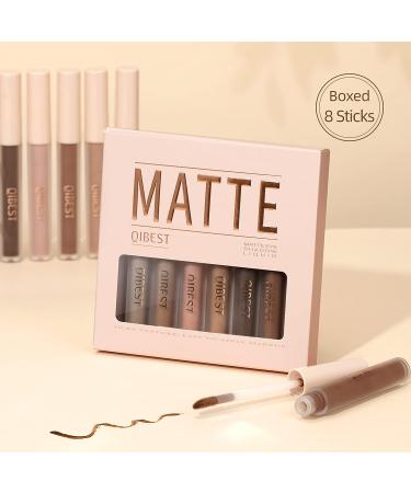 NICEFACE 8 Colors Liquid Matte Eyeshadow Set - Waterproof & Long Lasting Makeup Kit (Color A) - Buy Online on GoSupps.com