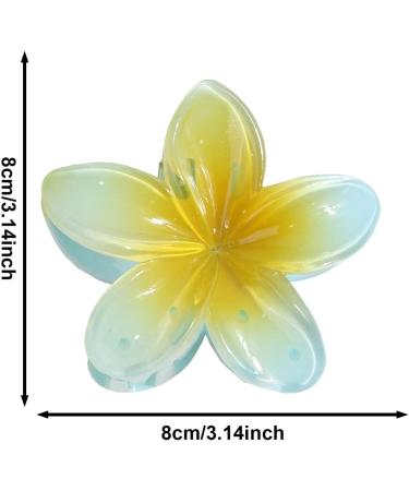 Flower Hair Clips - Hawaiian Flower Hair Clips Plumeria Hair Clips Flower Claw Clips for Thick Hair & Thin Hair Hair Accessories for Women Teen Girls Light Blue - Buy Online on GoSupps.com