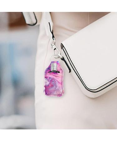 Dreaweet Fashion Hand Sanitizer Holder Keychain - Pink Marble Mini Travel Bottle Sleeve for Women and Girls - Buy Online on GoSupps.com