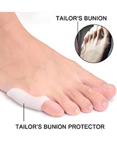 PEDIMEND Silicone Gel Tailors Bunion Sleeve - Little Finger Toe Protector for Foot Care (1 Pair) | International Shipping Available - Buy Online on GoSupps.com