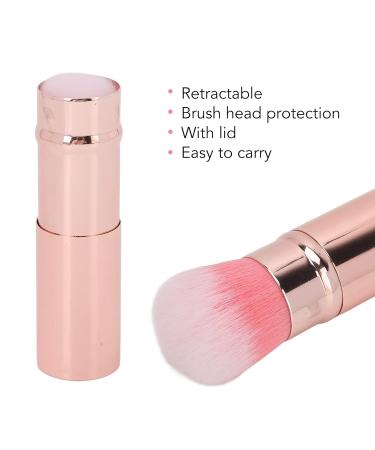 Retractable Makeup Brush - Ergonomic Soft Bristles Cosmetic Tool for Travel | Pink Dustproof Portable Beauty Brush - Buy Online on GoSupps.com