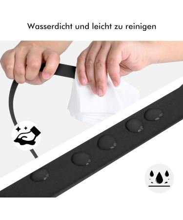 5m Tag Trag Leash for Dogs - Waterproof Drag Line with Handle & D-ring | Easy to Clean Dog Training Line for Small & Medium Dogs - Black - Buy Online on GoSupps.com