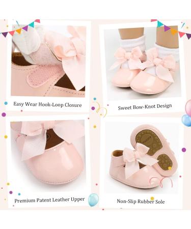 Sonsage Baby Girls Mary Jane Bowknot Flats | Anti-Slip Princess Shoes 12-18 Months - Buy Online on GoSupps.com