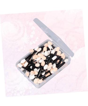 CANIGHT 50 Pcs Eyeshadow Double Ended Makeup Brush Sponge Applicator Double Sided Makeup Brush Black Size 1 Black - Buy Online on GoSupps.com