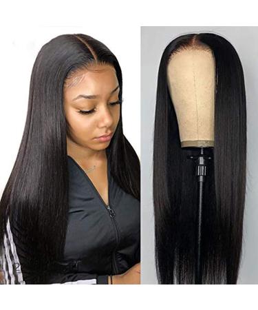 16 Inch T Part Straight Wig Human Hair 4x1 Lace Wigs Brazilian Human Hair Wigs 150% Pre Plucked Straight Closure Wigs Human Hair T Part HD Glueless Straight Lace Front Human Hairwig For Black Women 16 Inch (Pack of 1) 4x1 …