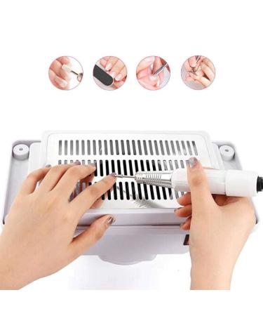 KISSHAKE Nail Dust Collector  Powerful Nail Vacuum Fan Dust Collector Extractor Dust Suction Cleaner Machine Manicure Tools for Acrylic Gel Poly Nails Polishing Filing  Salon / Home Use