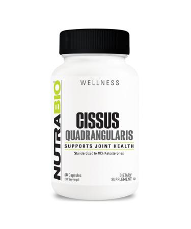 NutraBio Cissus Quadrangularis Extract 1 200mg - Help Support Overall Joint Health and Mobility May Improve Recovery Time and Healing 60 Capsules
