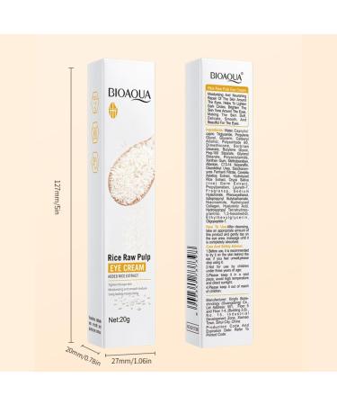 BIOAQUA Rice Raw Pulp Under-Eye Cream Rice Extract Moisturizing Smooth Nourishing Under-Eye Skin 20g / 0.7oz - Buy Online on GoSupps.com
