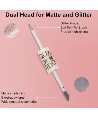 Jutqut 2PCS Liquid Glitter Eyeliner Eyeshadow Shimmer Eyeshadow and Matte Eyeshadow 2 in 1 Dual-End Cream Cosmetics Eyeshadow Eyeliner Glitter Matte Glitter Pressed All Highly Pigmented Blending Liquid Create Korean & Smoky Eyeshadow Makeup #Pk01&pk02 - Buy Online on GoSupps.com
