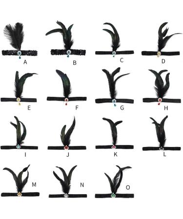 xbiez Rhinestone&Feather Headband for Women Elastic 1920s Headband Carnival Wedding Party Bride Photography Hair Accessories 1921 Blue Pendant - Buy Online on GoSupps.com