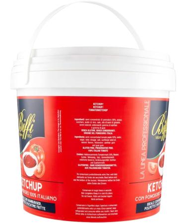  Italian Gourmet E.R. Biffi Tomato Ketchup with 100% Italian tomatoes 5 kg of ketchup (fruity tomato flavor) + 400 g gourmet Italian polpa - Buy Online on GoSupps.com