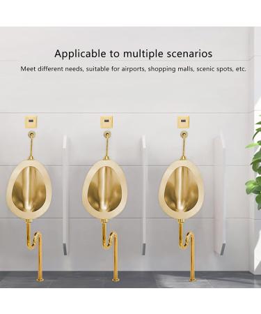 Commercial Washout High Efficiency Urinal Wall Mounted Smart Sensor Urinals Household Stainless Steel Men's Urinalsgold Color Suitable for Use in Homes Hotels Schools (B) - Buy Online on GoSupps.com