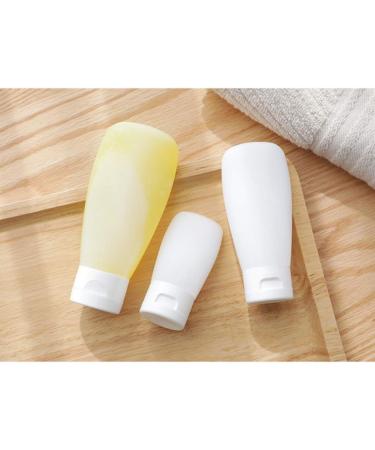 Lurrose 4PCs 30ml Travel Bottles | Spout-Proof Silicone Containers for Shampoo Conditioner Lotion | Refillable Cosmetic Travel Tubes - White - Buy Online on GoSupps.com