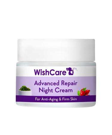 WishCare Collagen Boosting Advance Repair Night Cream With Retinol Niacinamide Grape Seed Sea Algae Jojoba & Rosehip For AntiAging Skin Firming & Plumper Skin 50 gm WARNC50