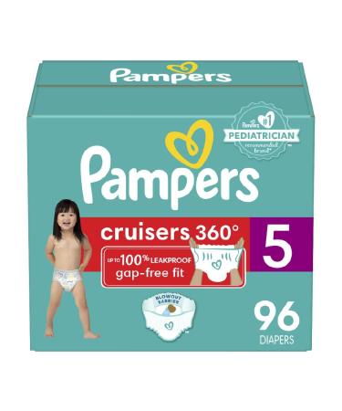 Pampers Cruisers 360 Fit Pull on diapers size 5 96 count Disposable Diapers with Stretchy Waistband