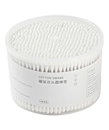 Perfeclan 500 Cotton Swabs - Double-Headed Cleaning Sticks for Makeup Ears & Brushes - Round White Bulk Pack - Buy Online on GoSupps.com