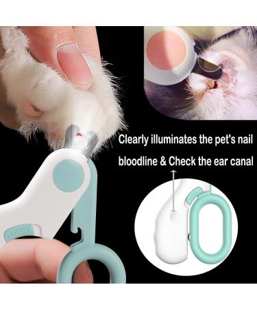 Tmsuxin Cat Nail Clipper with LED Light - Professional Claw Care Kit for Cats and Small Animals - Blue Grooming Tool for Home Use - Buy Online on GoSupps.com