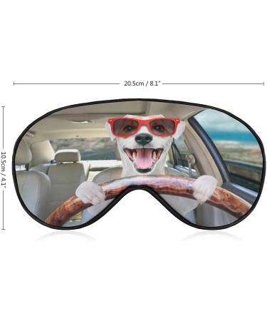 LynaRei Funny Dog Drives A Car Sleep Mask - Adjustable Soft Eye Mask for Men and Women - Travel and Nap Style - Buy Online on GoSupps.com
