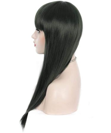 Buy Kalyss 22 Green Hair Wigs with Bangs - Long Straight Heat Resistant Full Wigs for Women | Ideal for Cosplay & Everyday Wear - Buy Online on GoSupps.com