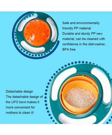 Buy Hojioesrd Universal Gyro Bowl - Innovative No-Spill & No-Tip Design for Babies | Removable Practical & Light Green - Buy Online on GoSupps.com