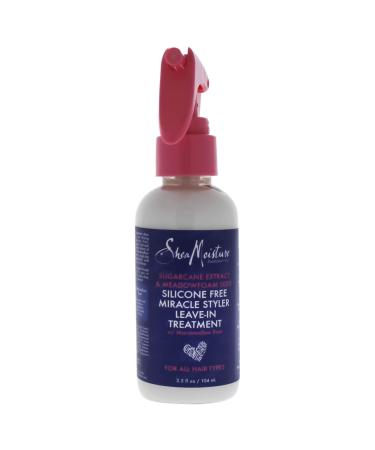 Shea Moisture Sugarcane Extract and Meadowfoam Seed Silicone Free Miracle Styler Treatment for Unisex  3.5 Ounce