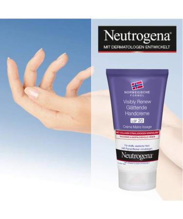 Neutrogena Visibly Renew Smoothing Hand Cream - 3 x 75 ml | Luxurious Moisturizer for Soft Hands | Buy Internationally Now - Buy Online on GoSupps.com