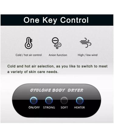 Shower Body Dryer Negative Ion Body Heater Hair Dryer Body Hair Dryer with Sensor Natural Warm and Cold Air with Scale 110V - Buy Online on GoSupps.com