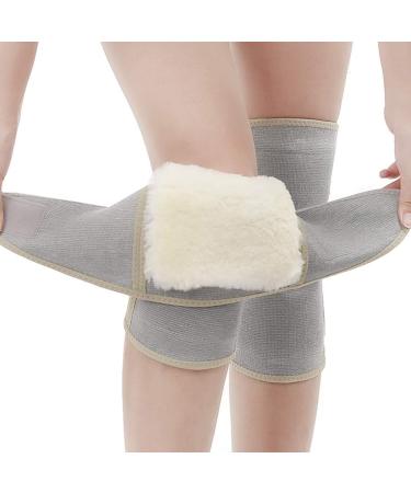 Buy Men's & Women's Cashmere Knee Braces | Thermal Wool Knee Warmers for Cycling Skiing & Running - Grey - Buy Online on GoSupps.com