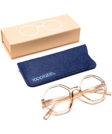 Looplabb LOLITA Crystal Champagne Reading Glasses - Stylish Unisex Trendy Readers for Men & Women - Buy Online on GoSupps.com