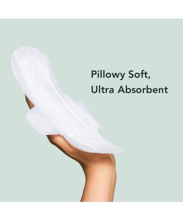 Rael Organic Cotton Cover Pads - Regular Absorbency, Unscented, Ultra Thin with Wings for Women - 56 Count - Buy Online on GoSupps.com