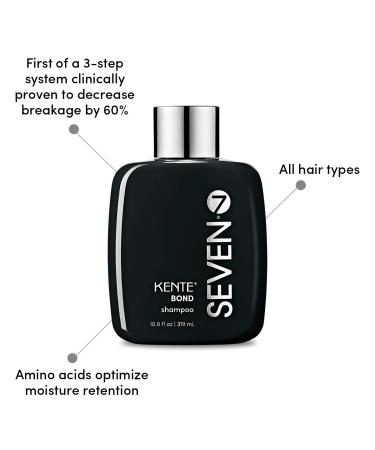 SEVEN Haircare KENTE BOND Shampoo | Sulfate-Free Cruelty-Free for Split Ends & Damaged Hair | Green Tea & Pro Vitamin B5 | 10.8 Fl Oz - Made in USA - Buy Online on GoSupps.com